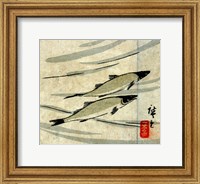 Framed Hiroshige III - Ayu zu