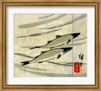 Framed Hiroshige III - Ayu zu