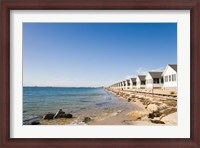 Framed Beach huts in row, Cape Cod, Massachusetts, USA