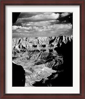Framed Grand Canyon National Park (wide angle, black & white)