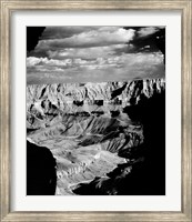 Framed Grand Canyon National Park (wide angle, black & white)