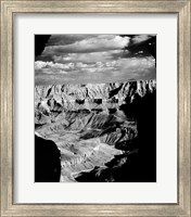 Framed Grand Canyon National Park (wide angle, black & white)