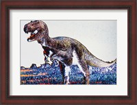 Framed Colorful Close-up of a tyrannosaurus rex