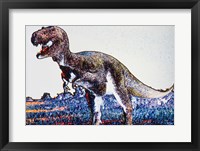 Colorful Close-up of a tyrannosaurus rex Framed Print