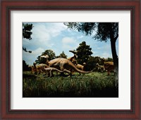 Framed Herd of Anatosaurus