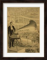 Framed Edison concert phonograph Have you heard it