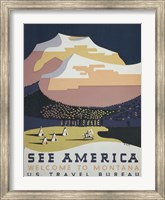 Framed See America Welcome to Montana
