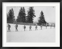 Framed Austrians on Skis