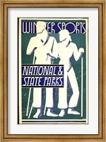 Framed Winter sports, national & state parks