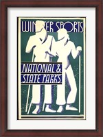 Framed Winter sports, national & state parks