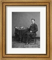 Framed Edison and phonograph
