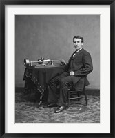 Framed Edison and phonograph