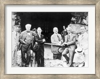 Framed Firestone Edison Ford and Fred Seely Grove Park Inn Asheville 1918