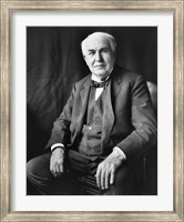 Framed Thomas Edison Seated