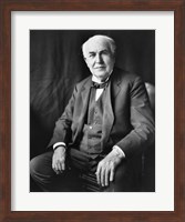 Framed Thomas Edison Seated