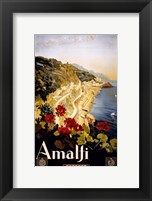 Framed Amalfi, travel poster