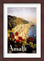 Framed Amalfi, travel poster