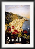 Framed Amalfi, travel poster