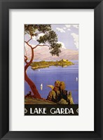 Framed Lake Garda Travel Poster