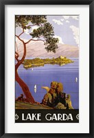 Framed Lake Garda Travel Poster