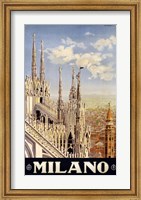 Framed Milano Travel Poster