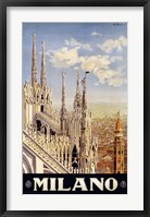 Framed Milano Travel Poster