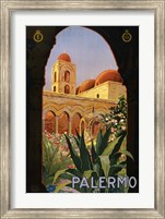 Framed Palermo, travel poster 1920