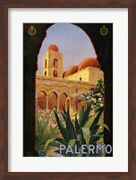 Framed Palermo, travel poster 1920