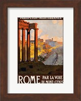 Framed Rome par la voie du Mont-Cenis, travel poster 1920
