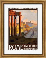 Framed Rome par la voie du Mont-Cenis, travel poster 1920