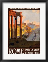 Framed Rome par la voie du Mont-Cenis, travel poster 1920