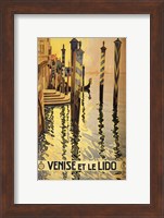 Framed Venise et le Lido travel poster 1920