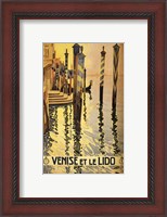 Framed Venise et le Lido travel poster 1920