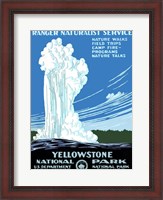 Framed Yellowstone National Park poster 1938