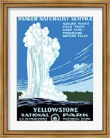 Framed Yellowstone National Park poster 1938