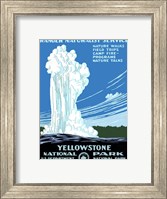 Framed Yellowstone National Park poster 1938