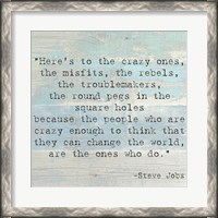 Framed Here's to the Crazy Ones, Steve Jobs Quote