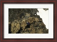 Framed High angle view of a person mountain climbing, Ansel Adams Wilderness, California, USA