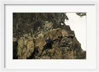 Framed High angle view of a person mountain climbing, Ansel Adams Wilderness, California, USA