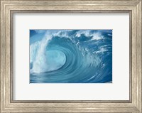 Framed Close-up of waves in the sea in turquoise