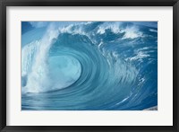 Framed Close-up of waves in the sea in turquoise