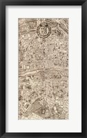Framed Plan de la Ville de Paris, 1715 (M)