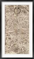 Framed Plan de la Ville de Paris, 1715 (M)