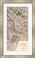 Framed Plan de la Ville de Paris, 1715 (R)