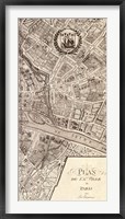 Plan de la Ville de Paris, 1715 (R) Framed Print