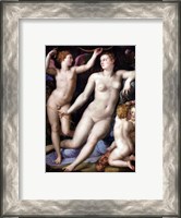 Framed Angelo Bronzino - Venus, Cupid and Envy