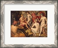 Framed Frans Floris - The Judgment of Paris - Aphrodite