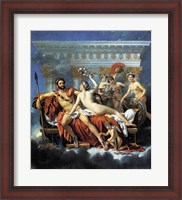 Framed Jacques - Louis David Aphrodite Ares Graces
