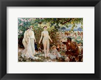 Framed Judgment of Paris he goddesses Athena, Hera and Aphrodite