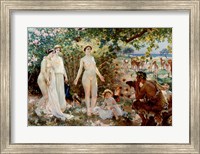 Framed Judgment of Paris he goddesses Athena, Hera and Aphrodite